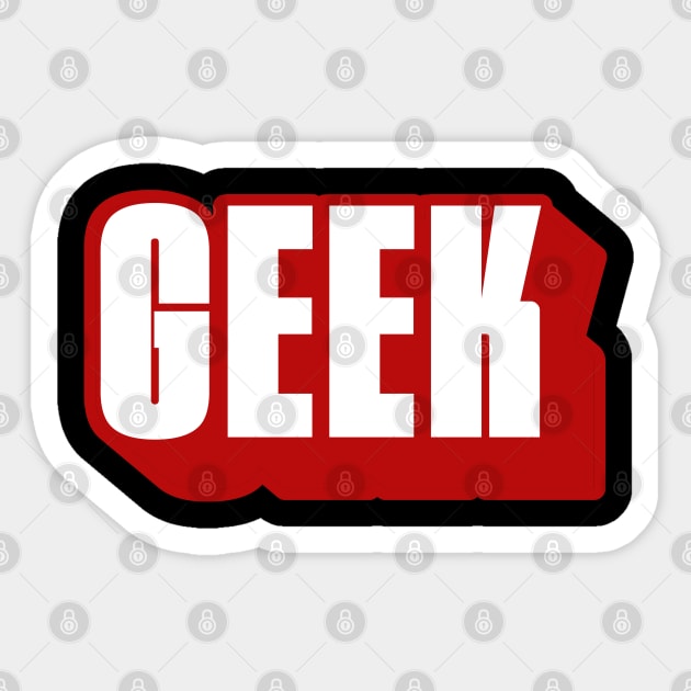 The Geek. Sticker by NineBlack